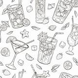 Two Cocktails Coloring Page Coloringcrewcom Sketch sketch template