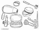 Makeup Coloring Pages Kit  Free Printable sketch template