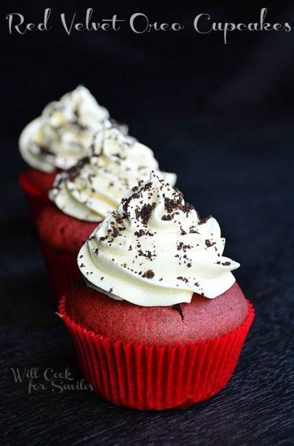 Red Velvet Oreo Cupcakes - Will Cook For Smiles