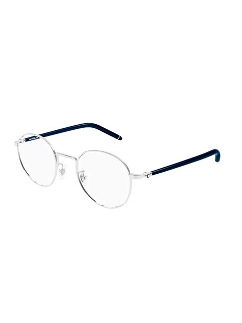 Montblanc Mb0273O 003 SILVER BLUE TRANSPARE. Ottica Giulianelli