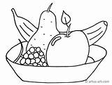 Fruit Bowl Coloring Page » Free Download Artus Art sketch template