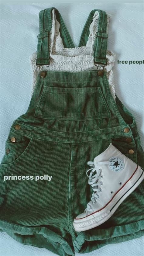 corduroy overalls outfit idea for summer green overalls free people ...