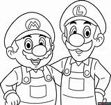 Mario And Luigi Drawing Coloring Page  Easy Guides sketch template