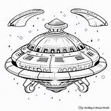 Alien Spaceship Coloring Pages  Free & Printable sketch template