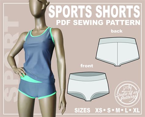 PATTERN SHORTS SPORT. Sewing Pattern Women's Shorts. Tight-fitting ...