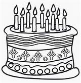 Free Printable Birthday Cake Coloring Page sketch template