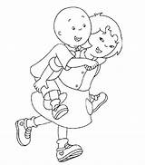 Caillou Color Pages  Coloring Home sketch template