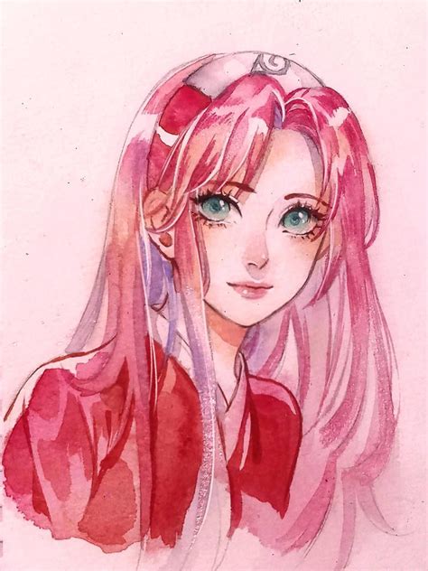 Haruno Sakura fanart by DoMyzu on DeviantArt | Anime, Vattenfärg, Konst