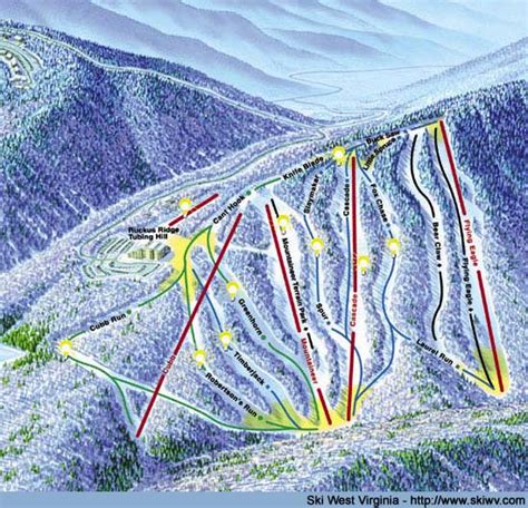 Ski West Virginia Map