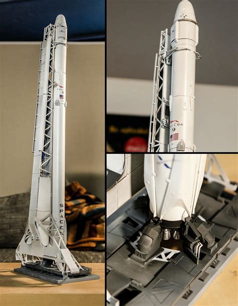 Falcon 9/Dragon on TEL at 39A 1/72 model finished :) : r/SpaceXLounge