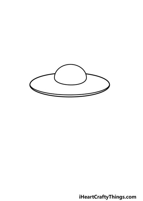 UFO Drawing - How To Draw A UFO Step By Step