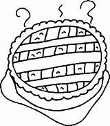 Pie Coloring Page sketch template