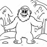 Abominable Snowman Coloring Page 46882 37566 sketch template