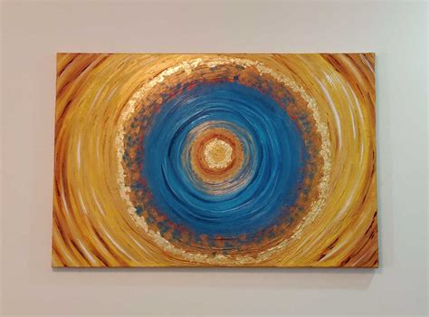 Abstract Acrylic Painting on Canvas - Circle of Life | imagicArt