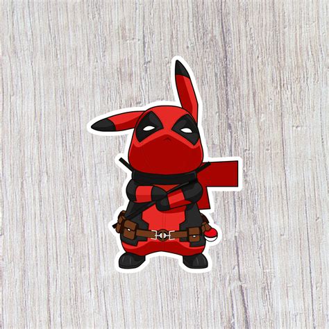 Pikachu Deadpool printable design: Pikapool | Etsy