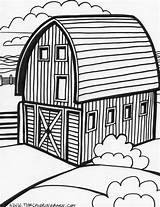 Farm Coloring Pages  The Barn sketch template