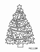 20 Free Printable Christmas Tree Coloring Pages sketch template