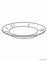 Dinner Plate Coloring Page Sketch sketch template