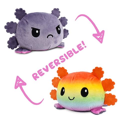 Reversible Plushie - Axolotl Rainbow & Purple Plush - Toys and Collectibles - EB Games Australia