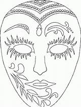 Mardi Gras Mask Coloring Page  Coloring Home sketch template
