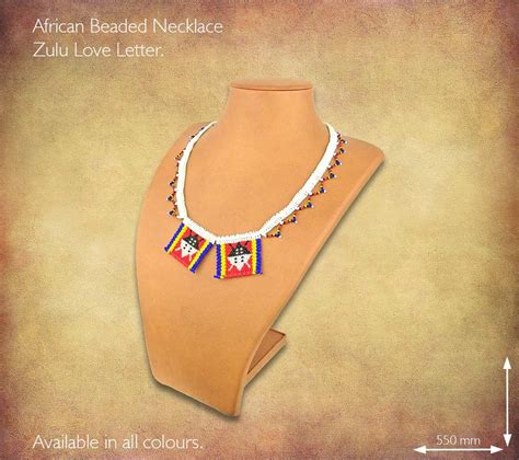 African Beaded Necklace - Zulu Love Letter. Traditional African Necklace handmade in South ...