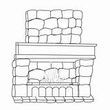 Coloring Pages  Fireplace sketch template