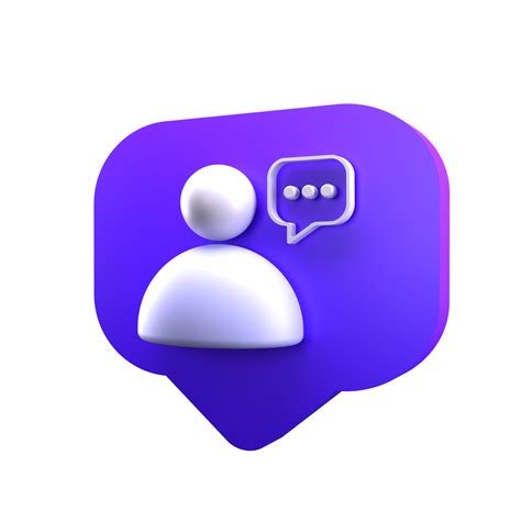 3D icon comment social media isolated 17398636 PNG