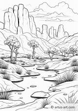 Desert Coloring Pages » Free Download Artus Art sketch template