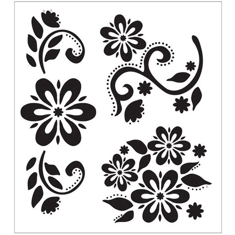 FolkArt Debbie's Floral Painting Stencils-30599 - The Home Depot