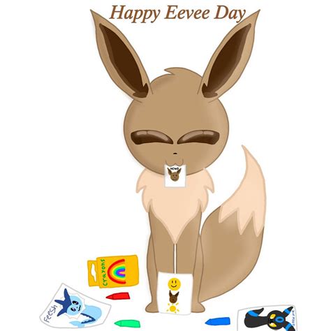 Happy Eevee day ^^ 2023 by saleenepinkleafeon on DeviantArt