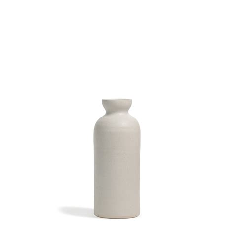 Small, Medium & Large White Ceramic Bottle Vase | Stoneware Bottle ...