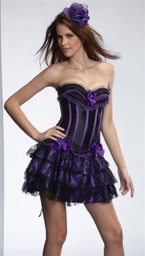 Purple Burlesque Dance Fancy Dress Corset Outfits - Corsets |Costumes-AU