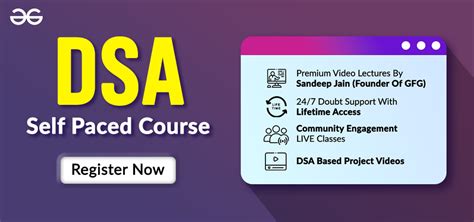 DSA Self Paced Course – Basic to Advanced Online Course By GeeksforGeeks - GeeksforGeeks