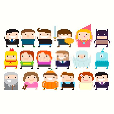 Pixel Characters stock vector. Illustration of halloween - 51194226