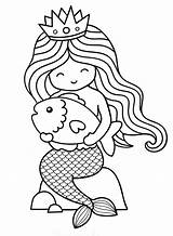 Printable Mermaid Coloring Page  Free Pages For Kids sketch template