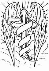 Free Printable Cross Wings Coloring Page For Adults And Kids  Lystokcom sketch template