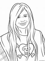 Avril Lavigne Celebrity Coloring page Printable sketch template