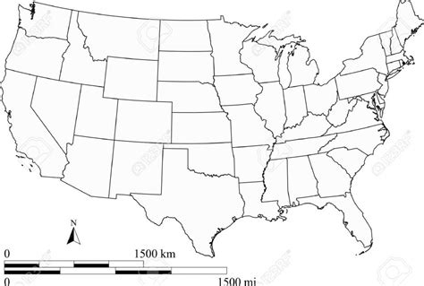 Us Map With Scale | Fysiotherapieamstelstreek - Printable United States ...