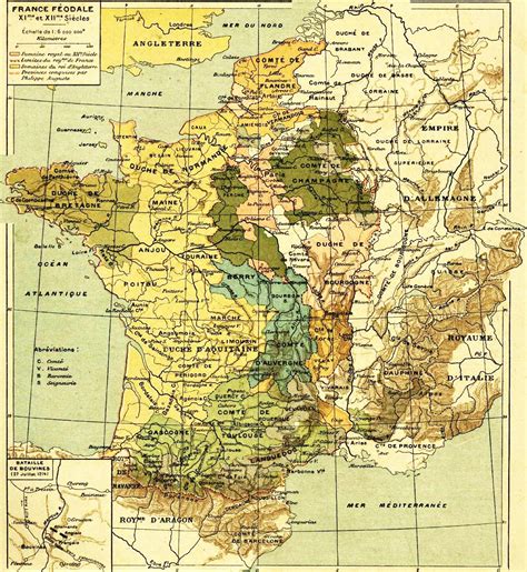 Medieval France map - Map of France medieval (Western Europe - Europe)