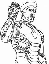 Iron Man And Infinity Stones sketch template