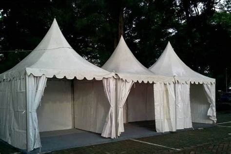 Sewa Tenda Kerucut Sarnafil 3x3 & 5x5 Outdoor Harga Nego