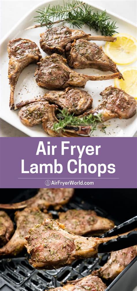 Air Fryer Lamb Chops Recipe Rosemary, Garlic EASY | Air Fryer World