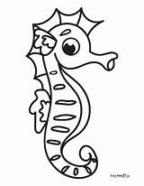Seahorse Coloring Page sketch template