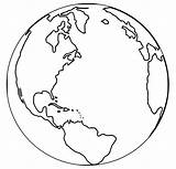 Globe Earth Coloring Pages Line Sketch Page sketch template