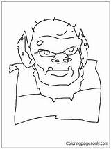 Ogre Face Coloring Page  Free Printable Pages sketch template