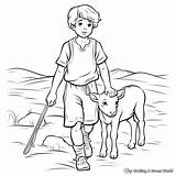 Shepherd Coloring Pages Bible Sunday School Pastor Printable Color  sketch template