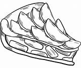 Pie Coloring Page sketch template