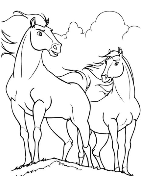 Horse Coloring Pages Of Spirit | Horse coloring pages, Horse coloring, Horse drawings