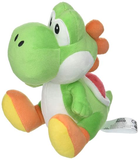 Super Mario All Star Collection 1416 Yoshi Stuffed Plush, 8", Official Product By Little Buddy ...