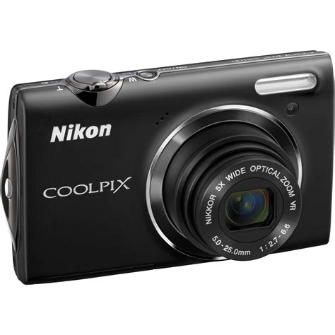 Nikon CoolPix S5100 Compact Digital Camera (Black) 26222 B&H